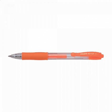 Στυλό Μπίλιας 0.7mm PILOT G-2 Νέον Πορτοκαλί, σε Κουτί 12τμχ