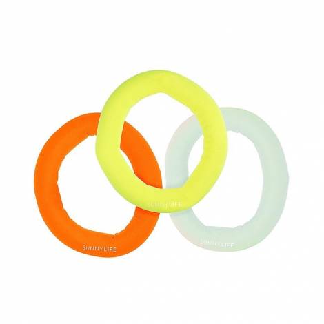 Sunnylife Catch Me Dive Rings Neon - Multi Set of 3 S1VRINNE