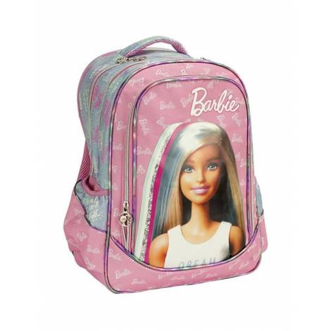 Σχολική Τσάντα Πλάτης Δημοτικού Οβάλ Barbie Think Sweet Gim ( Δώρο Κούκλα Barbie) 349-70031