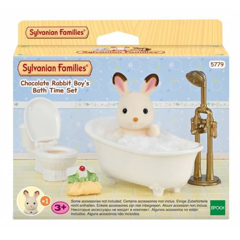 SYLVANIAN FAMILIES CHOCOLATE RABBIT BOYS BATH TIME SET