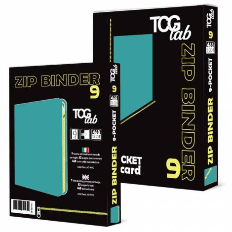 TcgLab 9-Pocket Trading Card Binder/Album With Zipper - Light Blue (468 Slots)