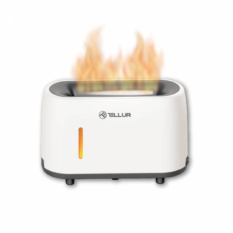 Tellur Flame Aroma Diffuser Ηλεκτρονικός υγραντήρας τηλεχειριζόμενος σε λευκό χρώμα (TLL441121)