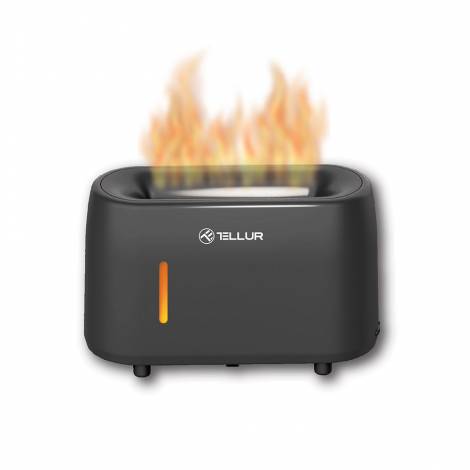 Tellur Flame Aroma Diffuser Ηλεκτρονικός υγραντήρας τηλεχειριζόμενος σε μαύρο χρώμα (TLL441131)