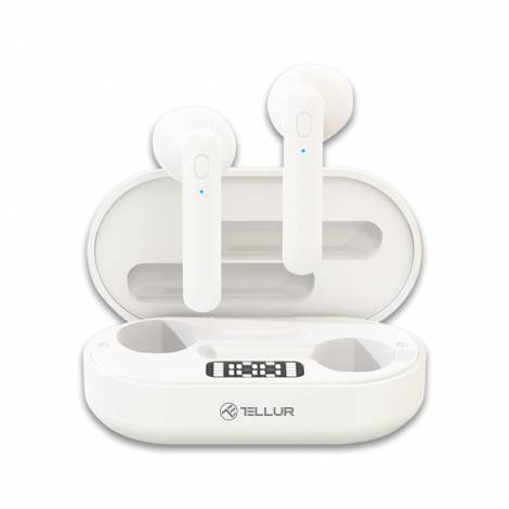Tellur Flip Bluetooth True Wireless Headphones Ασύρματα Ακουστικά Bluetooth TWS – White