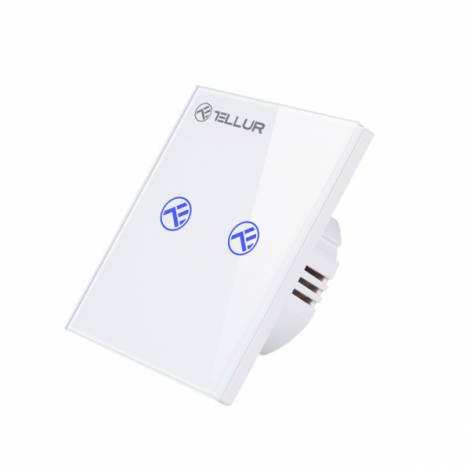 Tellur WiFi Switch 2 Ports 1800W Έξυπνος διακόπτης WiFi 2 θυρών σε λευκό (TLL331491)