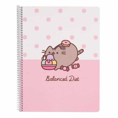 Τετράδιο A4 Περφορέ PUSHEEN Rose Collection 21X29 (Α4) Ασημί Σπιράλ