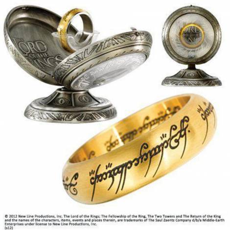 The Noble Collection: Lord of the Rings - One Ring Stainless Steel - Gold (Length/Width/Depth: 9,5cm) (NN1315)