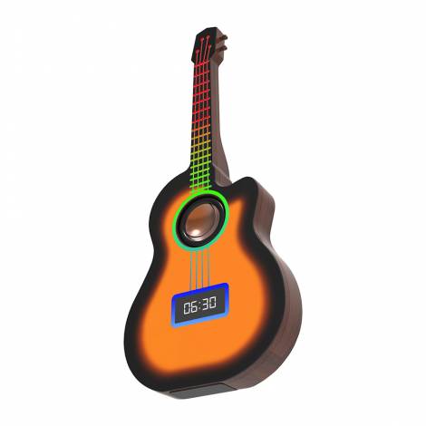 The Source – Bluetooth Ηχείο “Wireless Guitar Speaker” – Φωτιζόμενη Κιθάρα με Ραδιόφωνο & Ρολόι