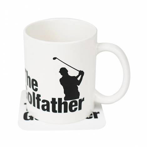 The Source Golfather Mug and Coaster – Κούπα & Σουβέρ Golfather – Σετ Δώρου για Παίκτες του Γκολφ