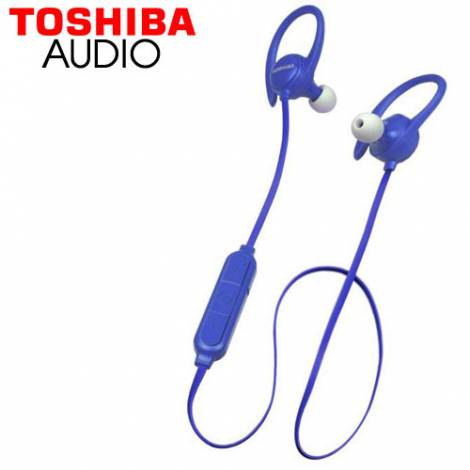 TOSHIBA AUDIO ACTIVE FIT2 BLUETOOTH HOOK EARBUDS BLUE (BT314EL)