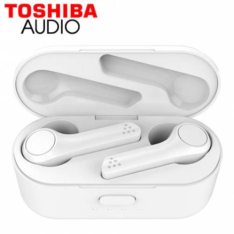 TOSHIBA AUDIO AIR PRO TRUE WIRELESS EARBUDS WHITE