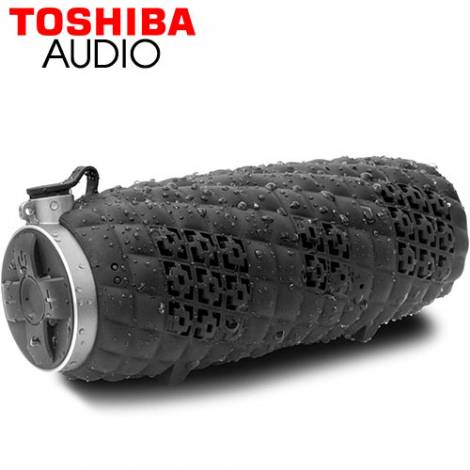 TOSHIBA AUDIO PORTABLE BLUETOOTH WATERPROOF SPEAKER BLACK