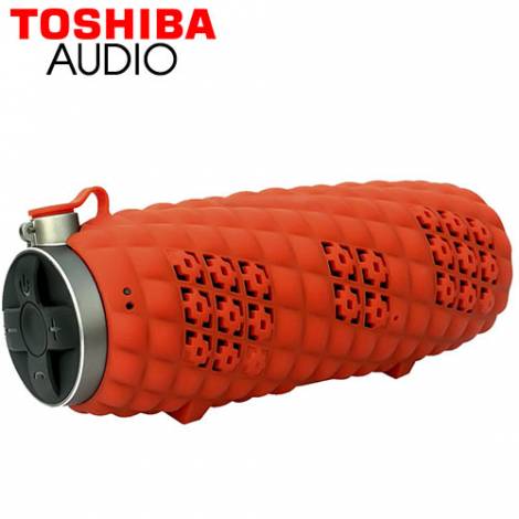 TOSHIBA AUDIO PORTABLE BLUETOOTH WATERPROOF SPEAKER RED   TY-WSP80-RED