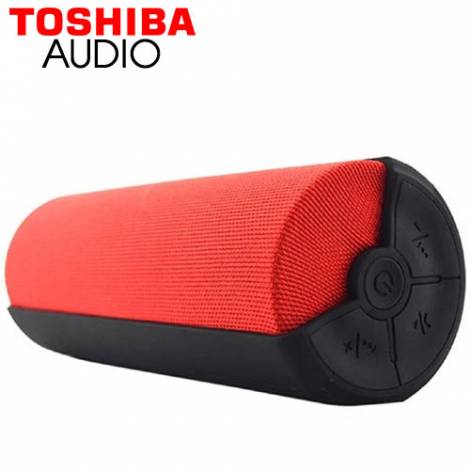 TOSHIBA AUDIO PORTABLE FABRIC BLUETOOTH SPEAKER RED REFURBISHED