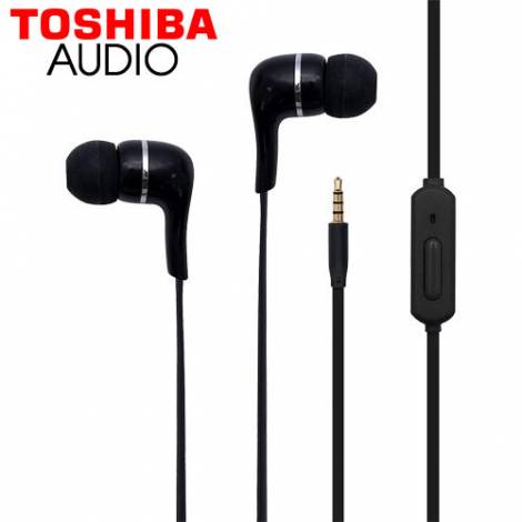 TOSHIBA AUDIO WIRED EAR BUDS BLACK   RZE-D32E-BLK