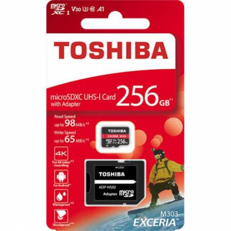 TOSHIBA MICRO SD 256GB M303 4K WITH ADAPTER