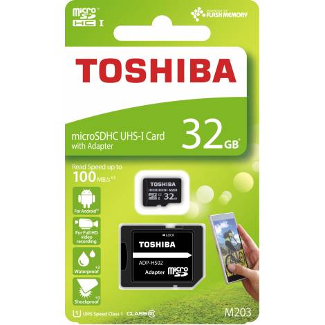 TOSHIBA MICRO SD 32GB CLASS 10 M203 UHS I WITH ADAPTER