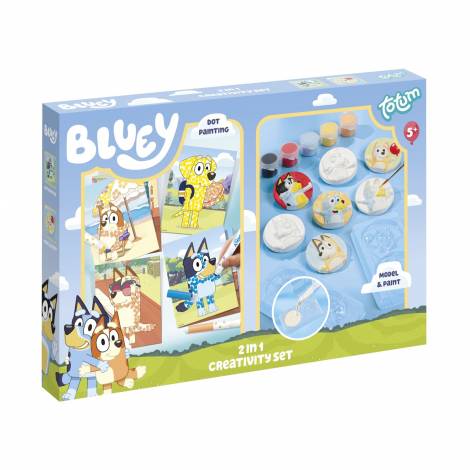 Totum Bluey: 2 In 1 Creativity Set - Model Paint &  Dot Painting (TT290501)