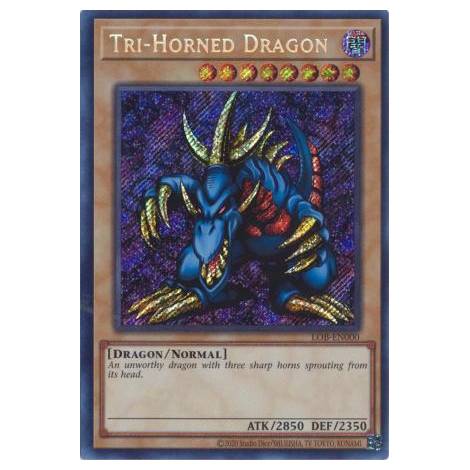 Tri-Horned Dragon - LOB-EN000 - Secret Rare Unlimited (25th Reprint)