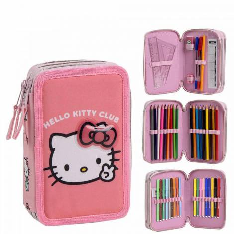 Τριπλή Κασετίνα Ορθογώνια HELLO KITTY