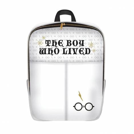 Τσάντα Πλάτης Δερματίνη HARRY POTTER The Boy Who Lived 10~14 λίτρα Δερματίνη / PU Λευκό Με Φερμουάρ 3 Στην Εκδρομή