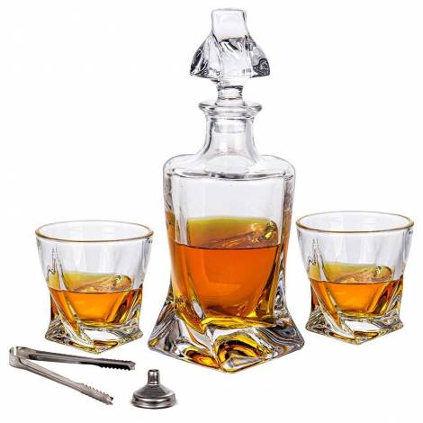 Twisted Decanter Set – Σετ Καράφα Twisted - Για Μοναδική Απόλαυση Ποτών