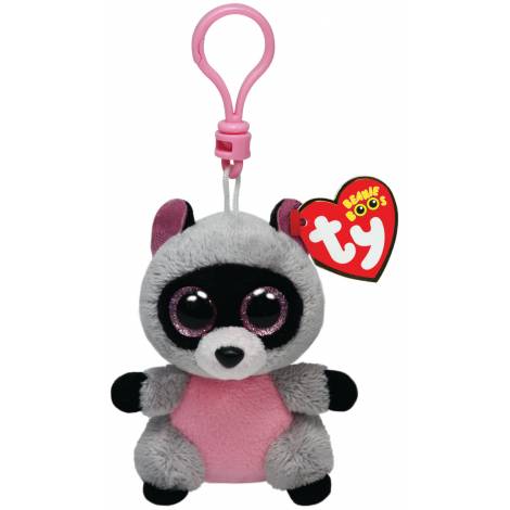 TY Beanie Boos Χνουδωτό Μπρελόκ Ρακούν Γκρι 8.5εκ