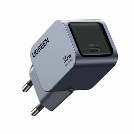 Ugreen Φορτιστής Χωρίς Καλώδιο GaN 30W Power Delivery / Quick Charge 3.0 Γκρι (Nexode Pro)