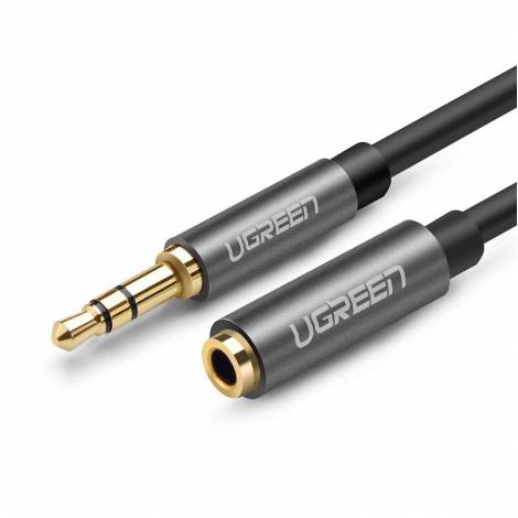 Ugreen Καλώδιο Επέκτασης Audio 3.5mm Θηλυκό σε 3.5mm Αρσενικό 1m Ασημί 10592