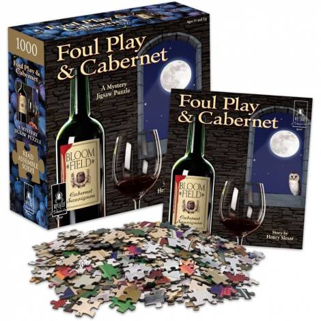 University Games - Bepuzzled - Mystery Puzzle - Foul Play & Cabernet - 1000pieces