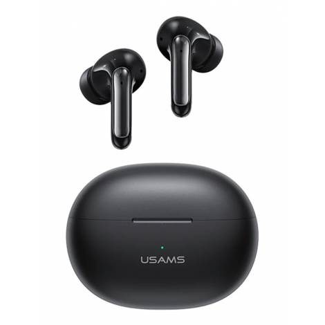 USAMS earphones με θήκη φόρτισης US-XD19, TWS, ENC, Φ13mm, μαύρα