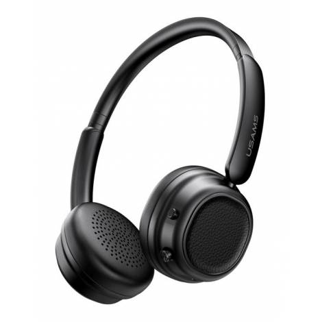 USAMS headphones SR01, ασύρματα, ANC, Φ40mm, 350mAh, μαύρα