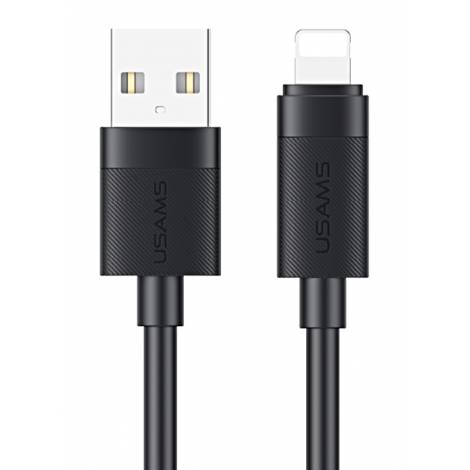USAMS καλώδιο Lightning σε USB SJ778, 2.4A, 480Mbps, 1m, μαύρο