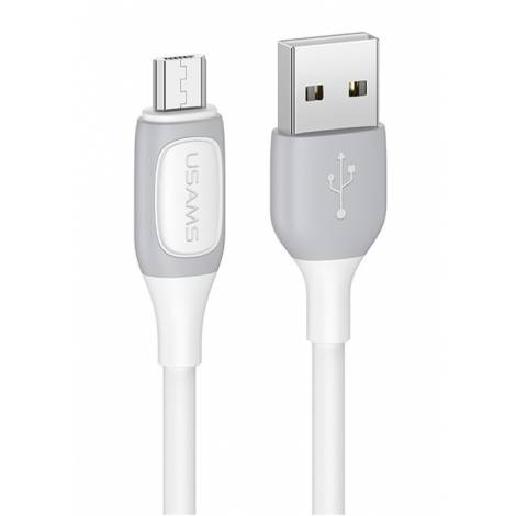 USAMS καλώδιο Micro USB σε USB US-SJ597, 10W, 1m, λευκό