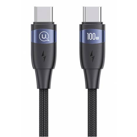 USAMS καλώδιο USB-C σε USB-C US-SJ632, 100W PD, 1.2m, μαύρο