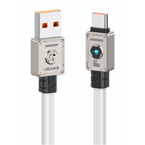 USAMS καλώδιο USB-C σε USB US-SJ686, 66W, 480Mbps, 1.2m, λευκό