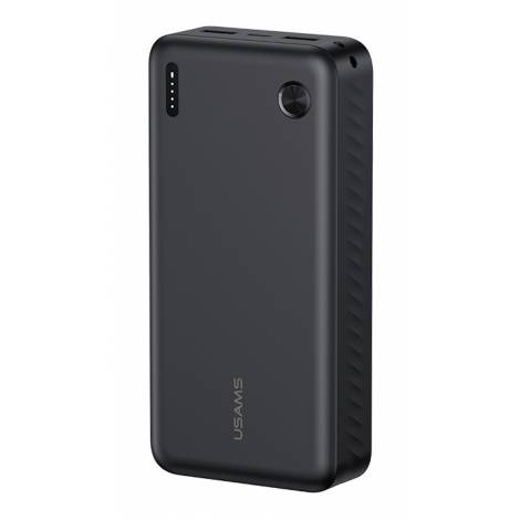 USAMS power bank CD254, 2x θύρες εξόδου, 20000mAh, 10W, μαύρο
