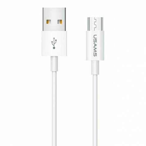 Usams SJ284 Regular USB 2.0 to micro USB Cable Λευκό 1m (SJ284USB01)