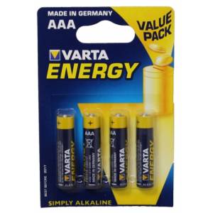 VARTA ALKALINE ENERGY LR03/MINI MINION AAA - 4 PACK