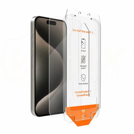 Vmax - Tempered Glass easy install 2,5D Προστατευτικό τζάμι οθόνης για iPhone 13 Pro Max / 14 Plus (διάφανο)