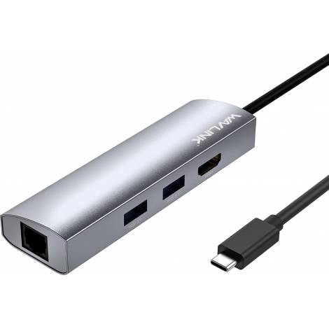 Wavlink Thunderbolt 3 Docking Station με DisplayPort 4K Ethernet και συνδεση 2 Οθονών Ασημί (WL-UHP3408)