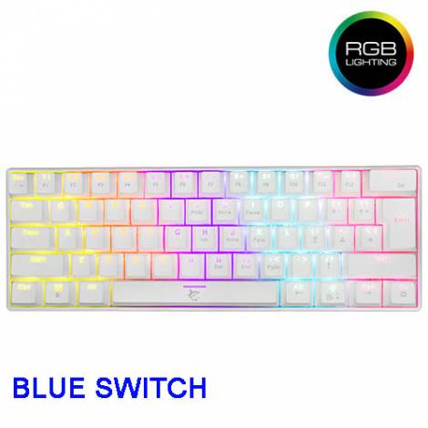 WHITE SHARK MECHANICAL KEYBOARD BLUE SWITCH SHINOBI WHITE  GK-2022B-WHT