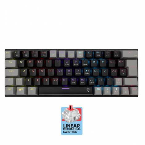 WHITE SHARK MECHANICAL KEYBOARD GK-002111V2 US RED SWITCH WAKIZASHI-2 BLACK/GREY