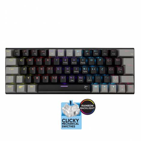 WHITE SHARK MECHANICAL KEYBOARD GK-002121V2 US BLUE SWITCH WAKIZASHI-2 BLACK/GREY