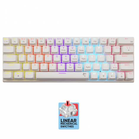 WHITE SHARK MECHANICAL KEYBOARD GK-002211V2 US RED SWITCH WAKIZASHI-2 WHITE