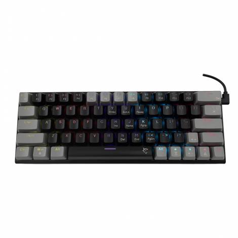 WHITE SHARK MECHANICAL KEYBOARD US BLUE SWITCH WAKIZASHI BLACK/GREY