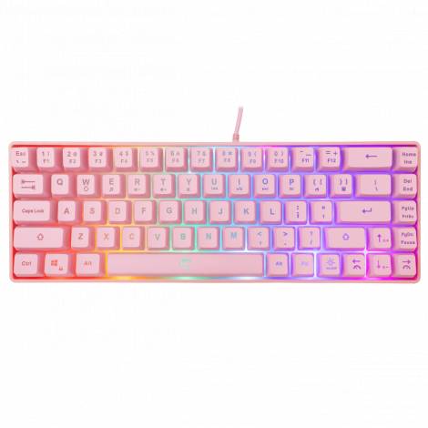 WHITE SHARK RGB GAMING MEMBRANE KEYBOARD RONIN PINK