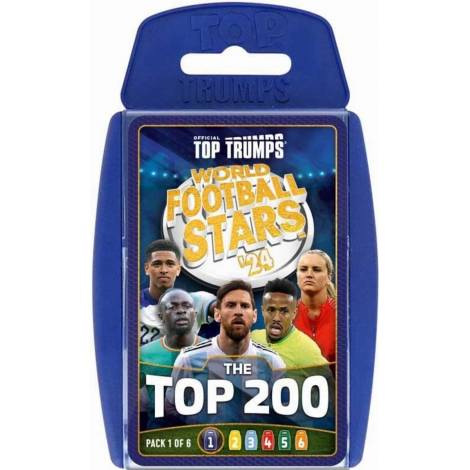 Winning Moves: Top Trumps - World Football Stars 2024 The Top 200 Pack 1 - Card Game (WM04707-EN1)