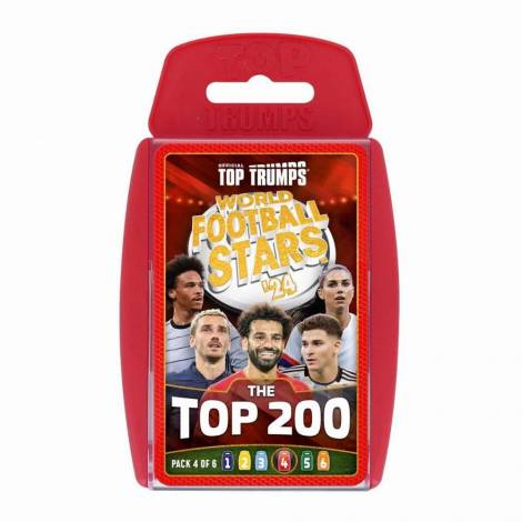 Winning Moves: Top Trumps - World Football Stars 2024 The Top 200 Pack 4 - Card Game (WM04803-EN1)