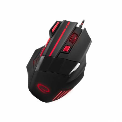 Wolf Esperanza Gaming mouse ενσύρματο μαύρο/κόκκινο 7 Keys 2400dpi EGM201R